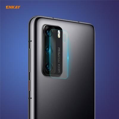 ENKAY Rear Camera Screen Protector 0.2mm 9H 2.15D Arc Edge Toughened Glass Protective Film for HUAWEI P40 