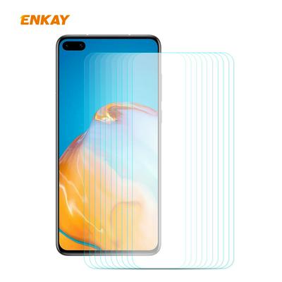 10Pcs Enkay Hat-Prince 0.26mm 9H Hardness 2.5D No Edge Anti-Scratch Anti-Fingerprint Full Coverage Tempered Glass Screen Protector for Huawei P40
