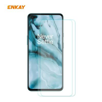 2pcs Enkay Hat-Prince 0.26mm 9H Hardness 2.5D Anti-Scratch Anti-Fingerprint Full Coverage Tempered Glass Screen Protector for OnePlus Nord 
