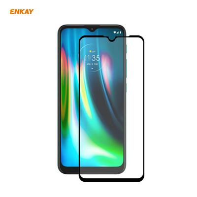 ENKAY Hat Prince 0.26mm 9H 2.5D Full Glue Full Cover Tempered Glass Protective Film for Motorola Moto G9/G9 Play 5G