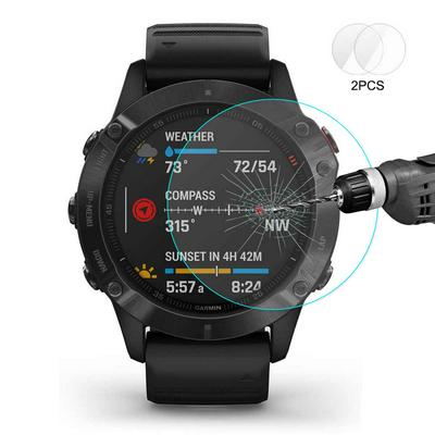 2Pcs * Enkay Hat-prince Dustproof Explosion Proof Tempered Glass Screen Protector Film for GARMIN Fenix 6 Smart Watch