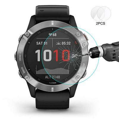 2pcs Straw Hat Prince Garmin 51mm Smart Watch 0.2mm 9H 2.15D Arc Edge Tempered Glass Protective Film for Fenix 6X / 6X Pro Solar