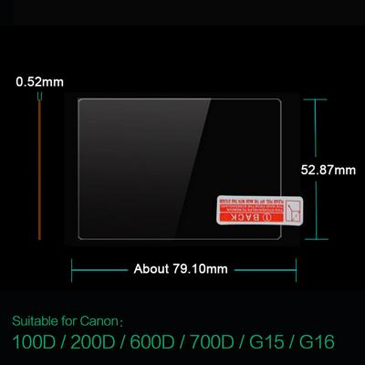 Explosion proof Scratchproof 0.3mm Canon 100D 200D 600D 700D G15 G16 Camera Tempered Glass Film Screen Protector LCD Canon for EOS M3/M10