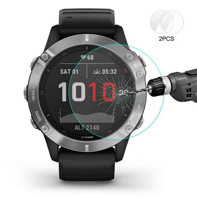 2Pcs * Enkay Hat-prince Dustproof Explosion Proof Tempered Glass Screen Protector Film for GARMIN 6X Smart Watch
