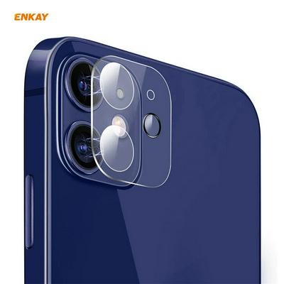 ENKAY 3D Covered 9H Hardness Scratch Resistant All Inclusive Rear Camera Tempered Glass Protective Film for iPhone 12(5.4)
