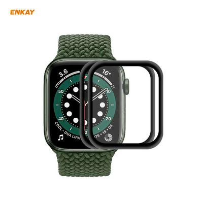 2PCS ENKAY Hat-Prince 3D Full-screen PET Curved Hot Bending High-definition Screen Protector for Apple Watch Series 6/5/4/SE 40mm
