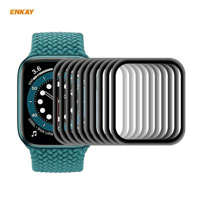 10PCS ENKAY Hat-Prince Smart Watch 3D Curved PC Soft Edge + PMMA Full Screen Cover HD Screen Protector for Apple Watch Series 6/5/4/SE 40mm