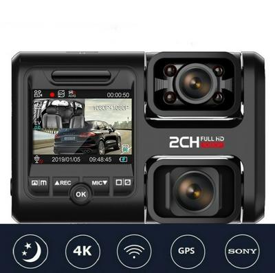 WIFI GPS Logger Dual Lens Car DVR Novatek 96663 Chip Sony IMX323 Sensor Night Vision Dual Camera Dash Cam Recorder 