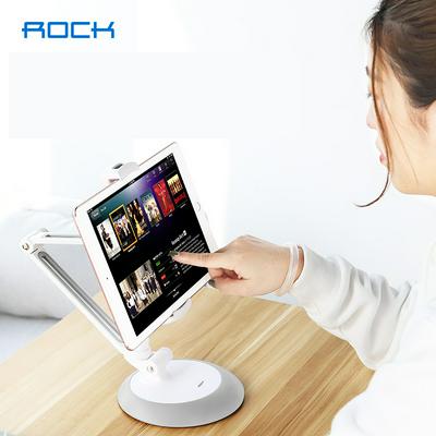 Rock Desk Tablet Stands Mount Support Mobile Phone Holder Fit For 4-11 Inch Width Metal Bracket iPad 9.7 iPhone XR Xs Samsung S10 Plus Lite