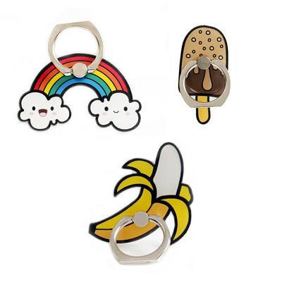 Finger Ring Mobile Phone Holder 360 Degree Rotatable Universal Phone Ring Stand with Acrylic Stickers 