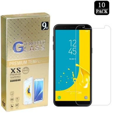 10pcs 0.33mm Ultra Thin 2.5D 9H Hardness Zero Bubbles High Transparency Tempered Glass Screen Protector for Samsung Galaxy J6 2018