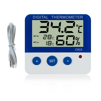 Portable Digital Thermometer and Hygrometer with Large LCD Screen and Hidden Kickstand