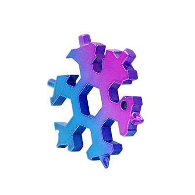 Bright Color Multi-function Gadget Tinplate 19 In 1 Snowflake Shape Multifunctional Screwdriver Stainless Steel Multi Tool Gadget-EDC 