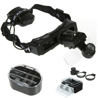 36pcs 8 Lens 1X-20X LED Headlamp Magnifying Glass Headband Read Jewel Watch Repair Loupe Magnifier