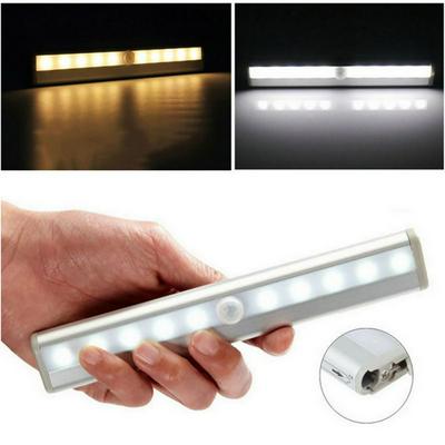 L0406 6/10/20LED IR Infrared Motion Wardrobe Night Light Drawer Detect Lamp Wireless Sensor for Closet Cabinet  