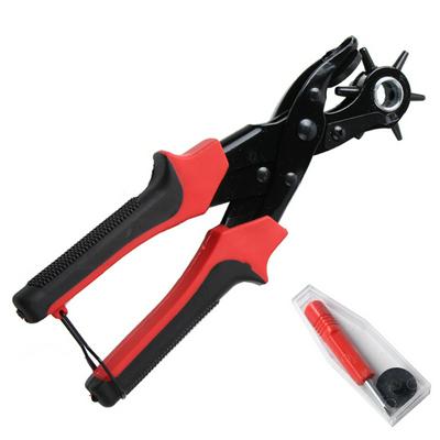 Leather Hole Punch Multipurpose Rotary Puncher for Belts, Watch Bands, Straps, Dog Collars, Saddles, Shoes