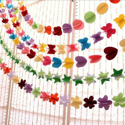 Colorful Paper Banner Decorative Paper Garland for Wedding, Baby Shower, Birthday 