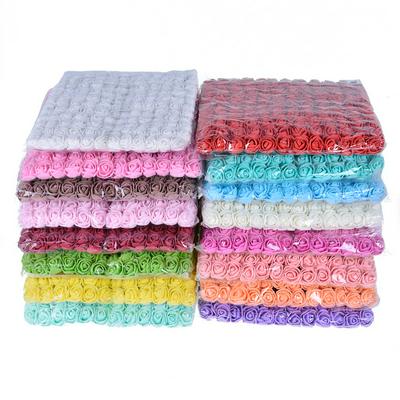 144pcs Artificial Flowers Mock Foam Roses with Stems for Wedding, Baby Shower, Craft Project