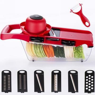 6 Blades Mandoline Slicer Manual Vegetable Cutter Salad Kettle Potato Onion Cutter Gadgets