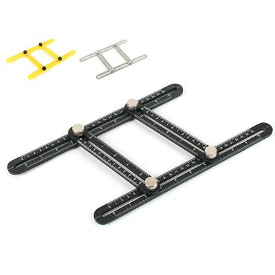 Multi Angle Ruler Premium Aluminum Aloi Measurement Template Tool Folded Universal Angularizer Metal Ruler Laser Engraving Scale