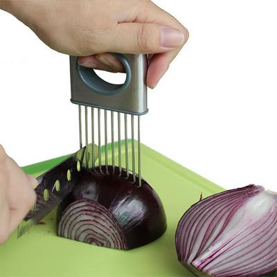 304 Stainless Steel Easy Cut Onion Holder Fork Tomato Slicer Cutter for Slicing Meat Fork Kitchen