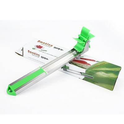 Watermelon Cube Slicer 304 Stainless Steel Handle and Food Grade PP Pinwheel