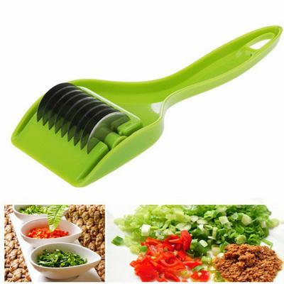 Stainless Steel Gadgets Cooking Tools Blade Green Onion Helicopter Cut Garlic Coriander Cutter