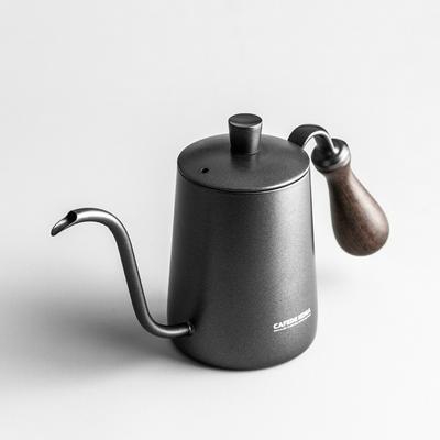 CAFEDE KONA 600ML High Temperature Teflon Hand Made Coffee Pot 304 Stainless Steel Long Beak Fine Mouth Pot