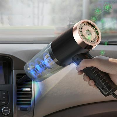 120W Wet and Dry Dual-use Strong Suction Three-in-one Car Vacuum Cleaner with Aromatherapy Function