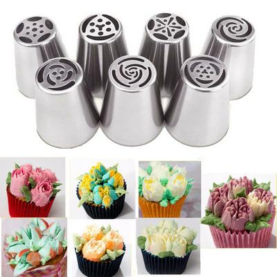 7PCS Russian Piping Tips Cake Pastry Nozzles Cake DIY  Biscuits Cake Pastry Nozzles 