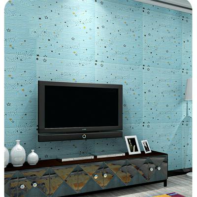 3D Wall Stickers Self-adhesive Wall Panels Waterproof Star-printed Decals for Kid's Room, Bedroom