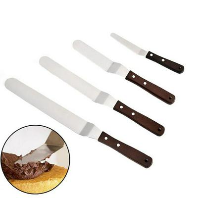 4/6/8/10 inch Stainless Steel Cake Spatula Butter Cream Icing Frosting Knife Smoother Kitchen Pastry Cake  