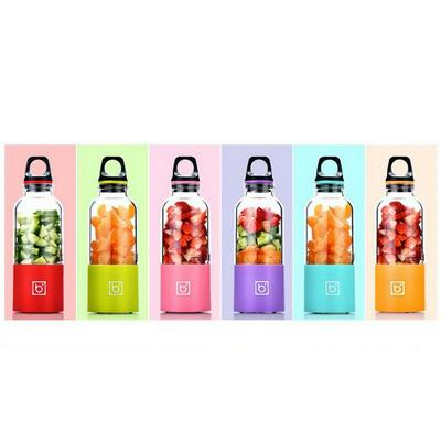 Bingo Electric Juice Cup 500ml Household Blender USB Charging Portable Mini Fruit Juicer Extractor - Pink Red Green Purple Blue Orange