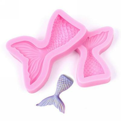 Mermaid Fish Tail Silicone Mold Fondant Cupcake Cake Cookie Chocolate Baking Handmade Soap Mold 