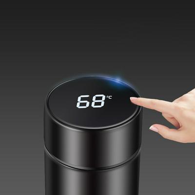 500ml Stainless Steel Thermal Bottle Smart Insulated Water Bottle with LCD Display