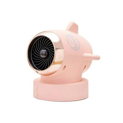 Household Mini Heater Whisper Warm Fan Plane-shaped Table Fan with Ceramic Coil to Heat Up