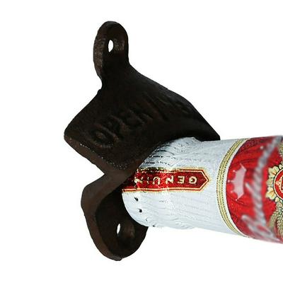 Vintage Antique Iron Wall Mounted Bar Beer Glass Bottle Opener Beer Opener