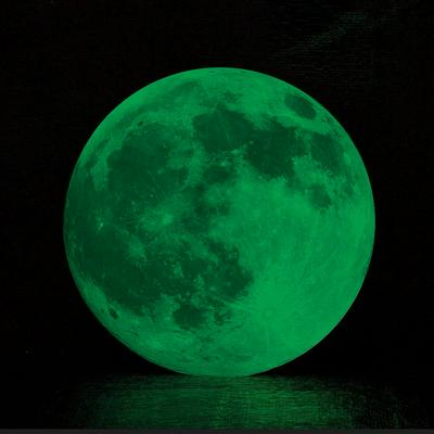 20cm 3D Large Moon Fluorescent Wall Sticker Removable Moon Glowing in the Dark DIY Wall Sticker