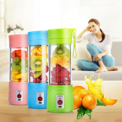 Two Leaf Blade Type Multipurpose Portable Household Low Noise Fruit Small Cyclone USB Charging Mini Electric Juicer Extractor 