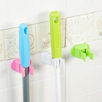 Hot Fashion New 1Pcs Mop Holder Self Adhesive Mop Broom Wall Hanger Storage Holder Bathroom Rack Tool