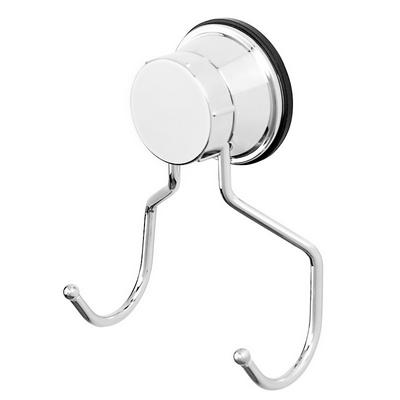 Heavy Duty Vacuum Suction Cup Hooks Tool-free Two-pronged Hook for Kitchen, Bathroom