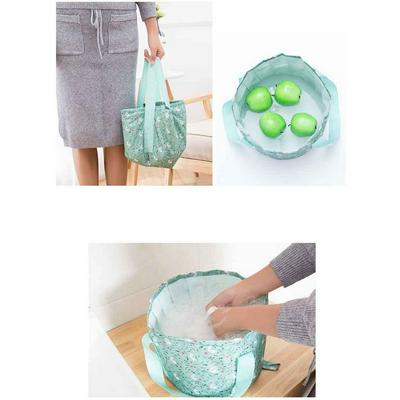 10L 29x19cm Ultralight Portable Folding Round Water Wash Basin Camping Oxford Wash Bucket Travel Outdoor Storage Bag Foot Bath
