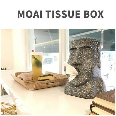 Creative Easter Island Portrait Stone Tissue Paper Pumping Box Storage Bucket