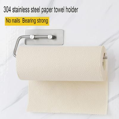304 Stainless Steel Punch-free Plastic Wrap Holder Roll Paper Stand