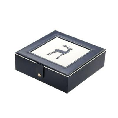 Fawn Leather Embroidery Double Jewelry Box PU Bracelet Organizing Boxes