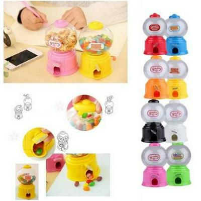 Korean Style Creative Mini Cute Children Plastic Jar Twist Candy Machine Bank ATM Money Box Saving Coin Box