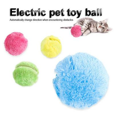 Practical Automatic Magic Electric Biting Plush Training Play Microfiber Mop Ball Pet Cat Teddy Dog Toy Pet Supplies