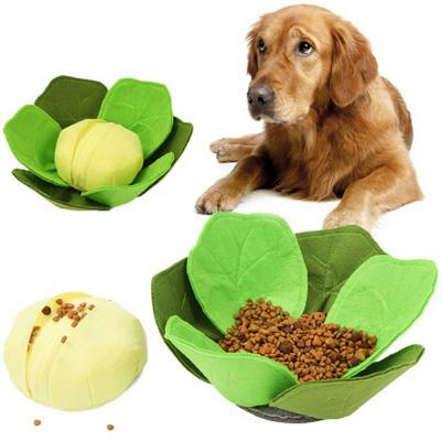 Dog Sniff Training Olfactory Cabbage Toys Pet IQ Training Slow Food Bowl Decompression Toy