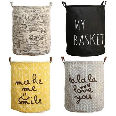 40x50cm A738 Home Folding Linen Laundry Debris Toy Dirty Clothes Barrel Storage Basket