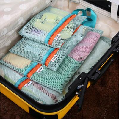 4 Pcs / Set Thicken Portable Travel Mesh Toiletry Clothing Underwear Hanging Storage Bag Organizer Pouch